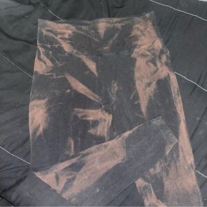 Terra & sky Black bleach Tie-Dye Leggings size 0x